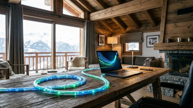 Connectivite internet professionnelle en zone de montagne dans le Brianconnais