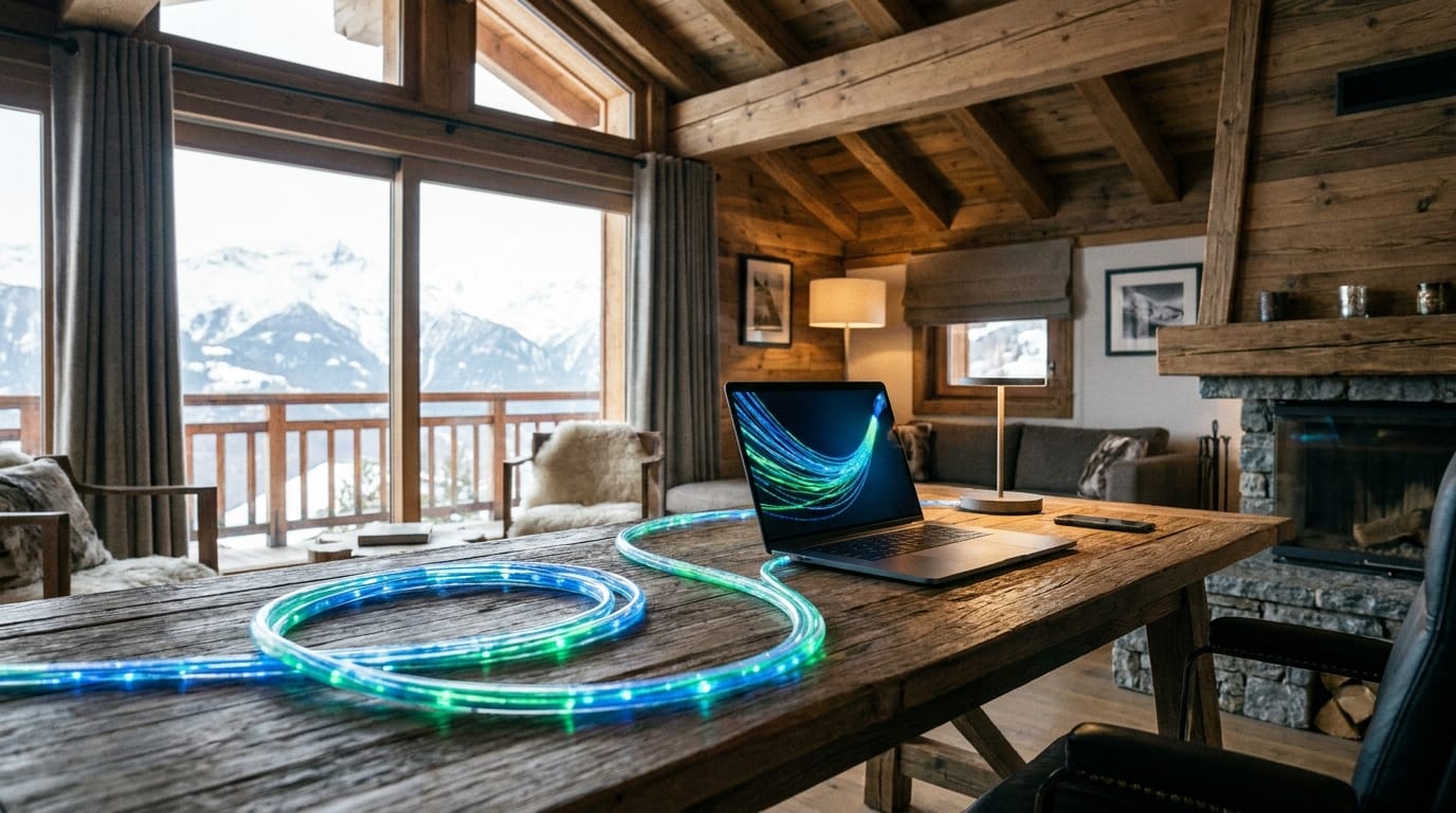 Connectivite internet professionnelle en zone de montagne dans le Brianconnais